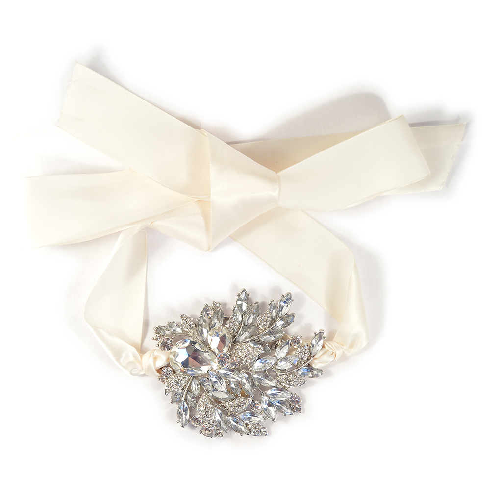 Flowering Crystal Arrangment Belt / Sash