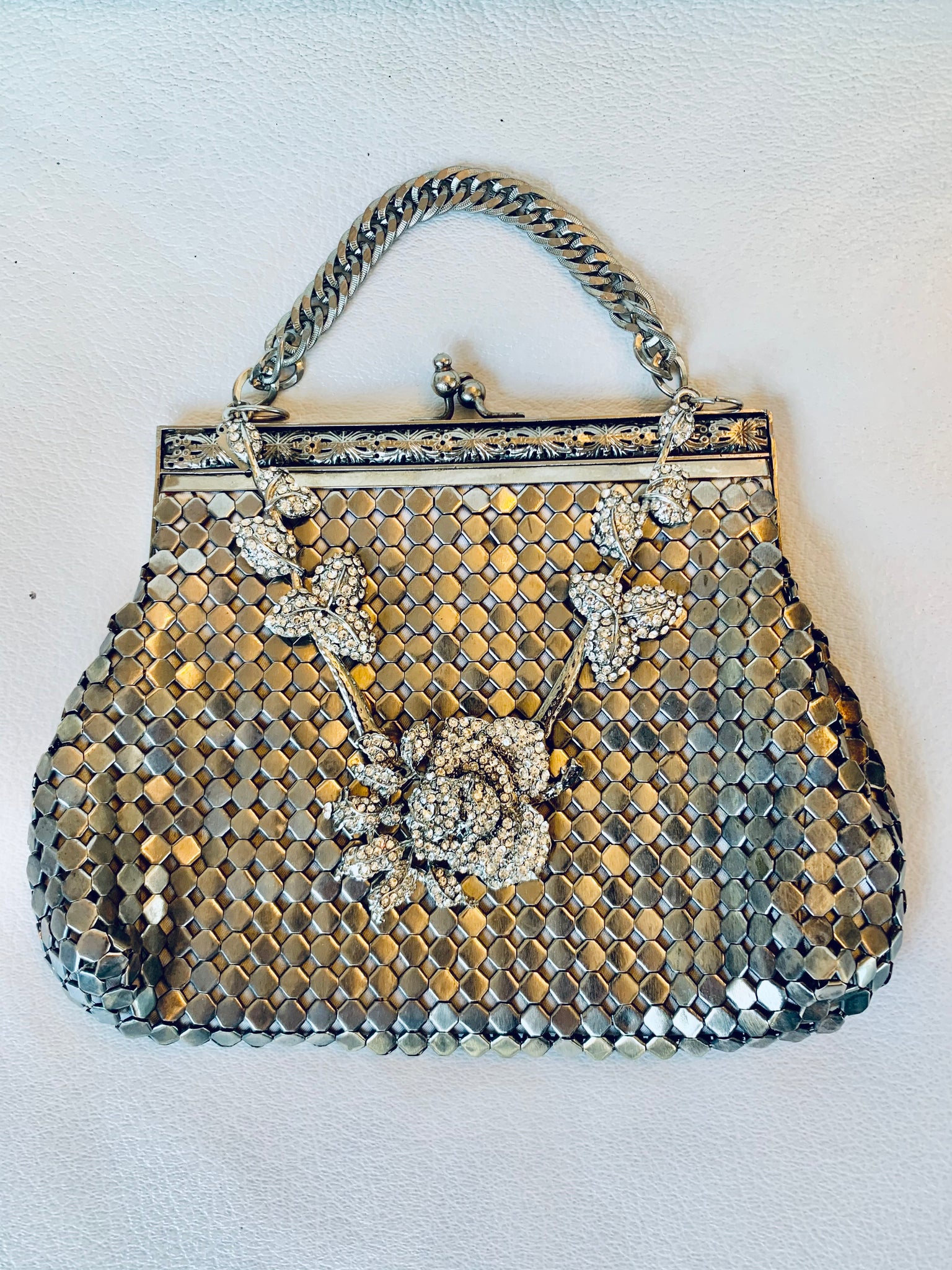Margaret Rowe Original Vintage Silver Chain Mail Clutch Margaret Rowe Couture