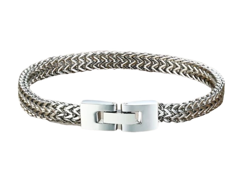 Debonaire Men’s Woven Bracelet With Buckle Clasp