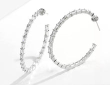 Load image into Gallery viewer, Swinging Baguette Hoop Diamontage™ 4.15 Carat Earrings