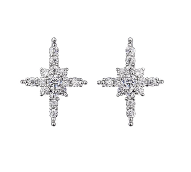 Floral Cross Diamontage™ 2.4 Carat Earrings