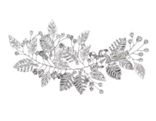 Load image into Gallery viewer, Silver Floral Spray Head Comb