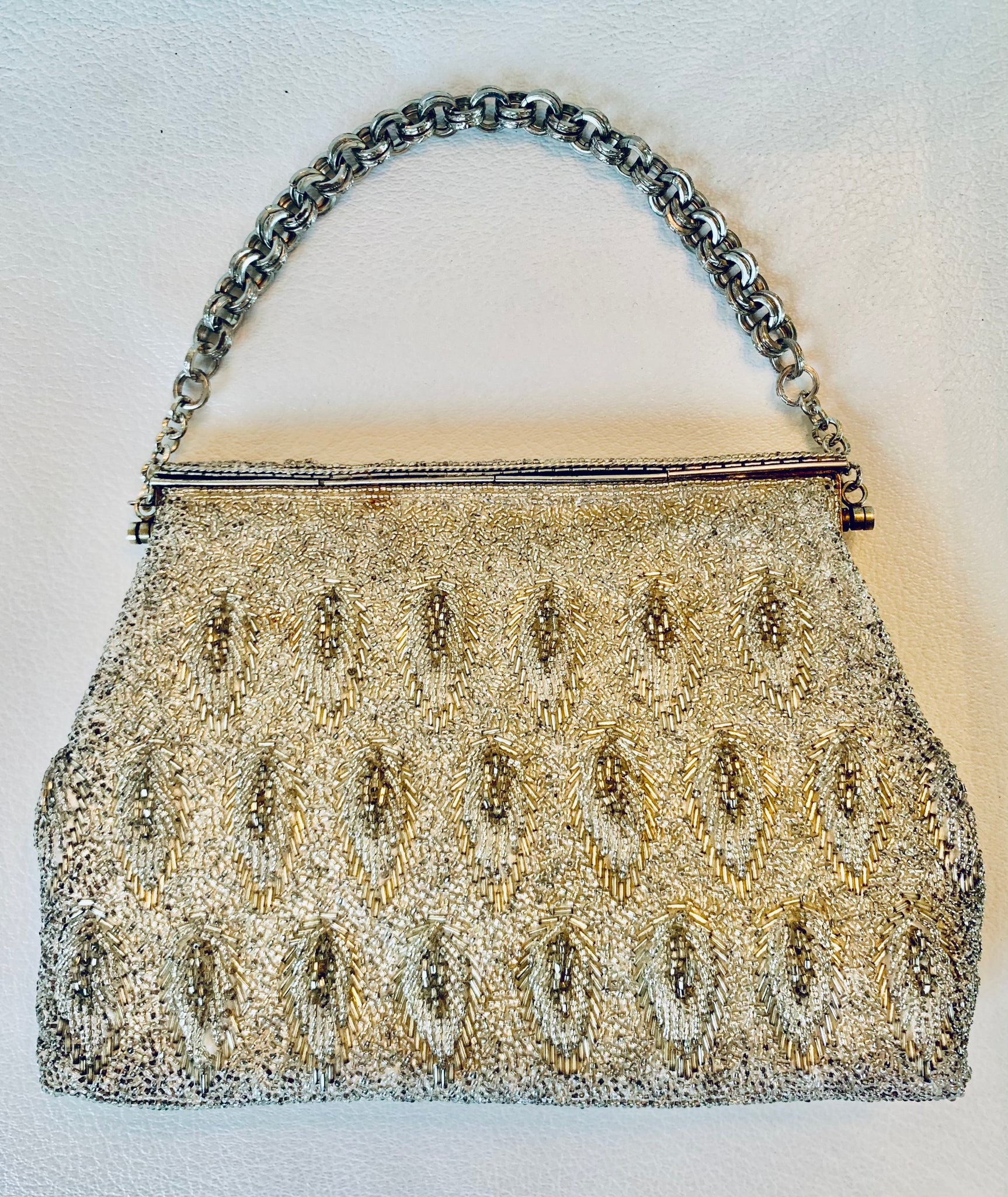 Vintage Beaded Clutch Purse Made in Hong Kong