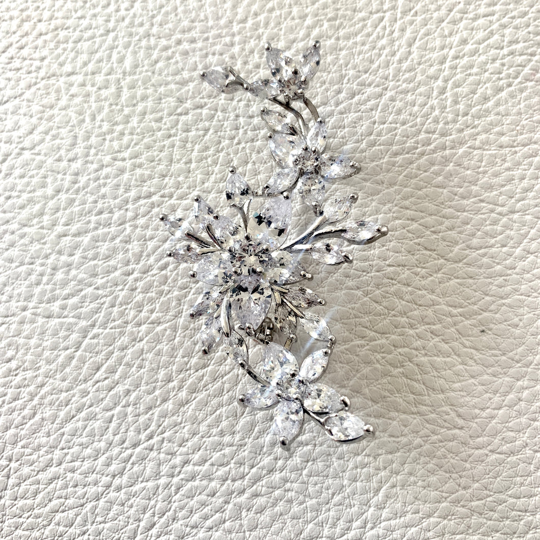 Diamontage Floral Bouquet Brooch Pin